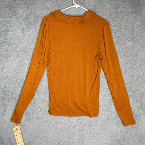 Everlane womens super soft zip polo long sleeve collared ribbed minimalist L - Picture 3 of 9